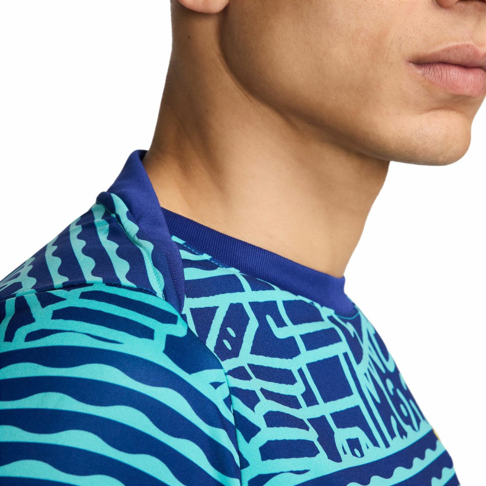 Nike - Brazil National Team 2024 Academy Pro Pre-Match Top - Blue