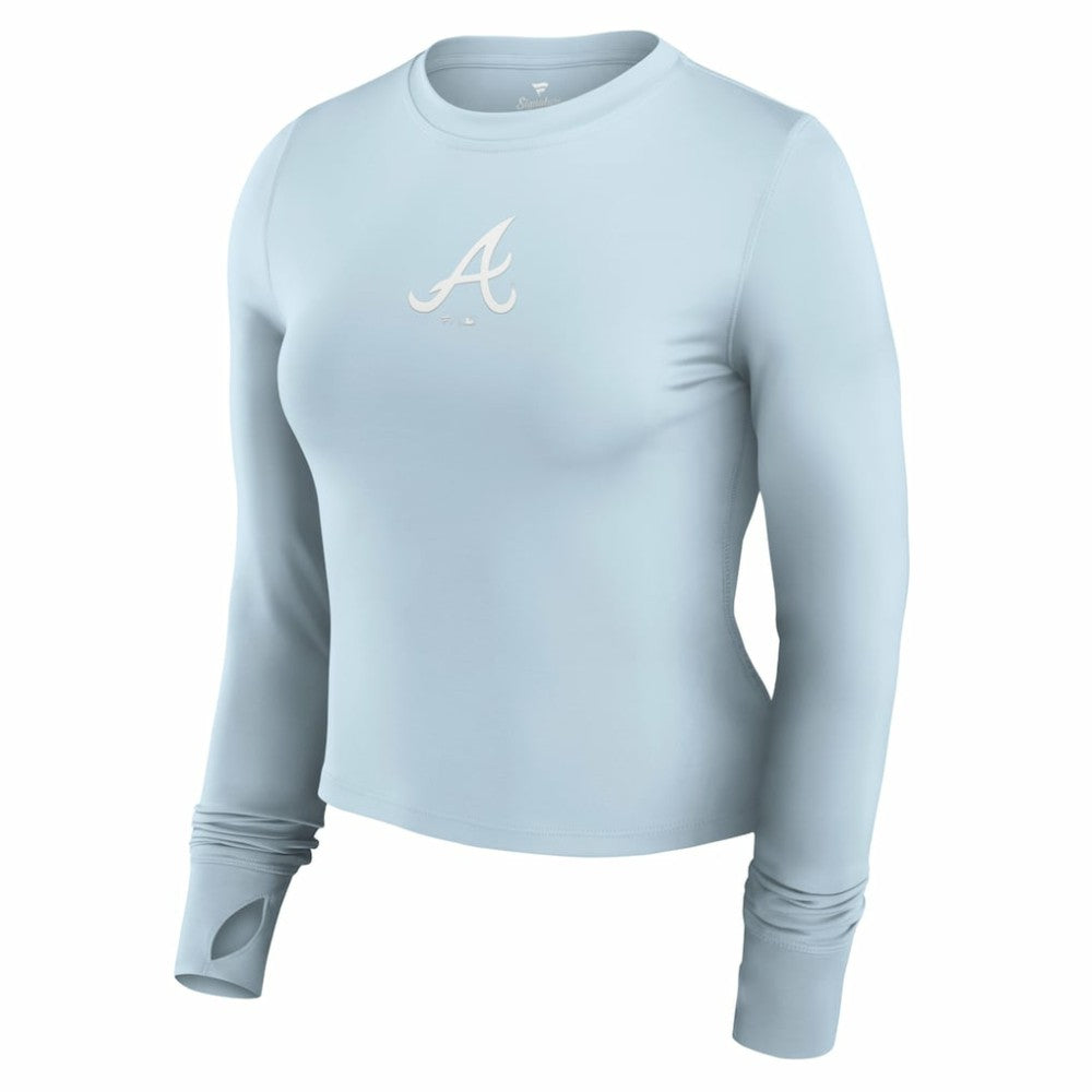 Atlanta Braves Fanatics Women's Studio Fitted Long Sleeve Gym Top  Outlet