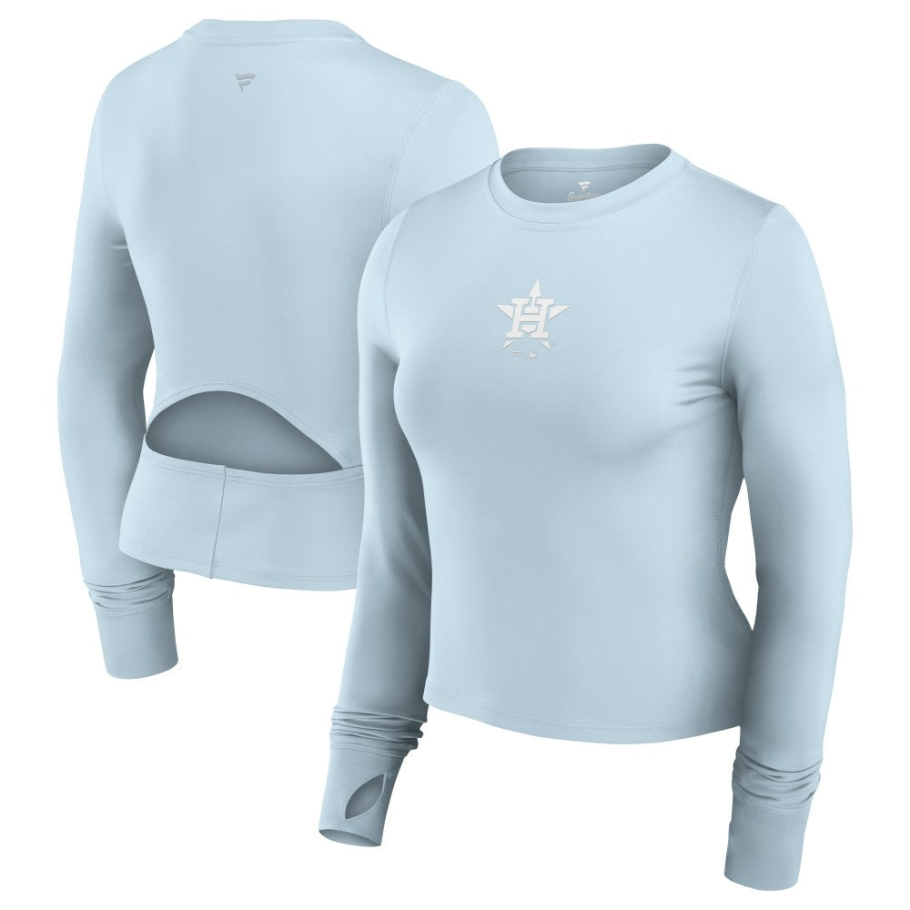 Houston Astros Fanatics Women's Studio Fitted Long Sleeve Gym Top  Sale
