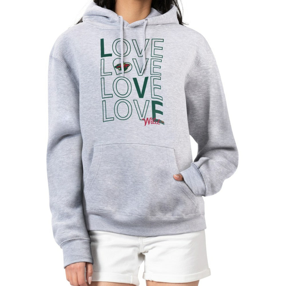 Minnesota Wild G-III 4Her by Carl Banks Women's Hockey Love Fleece Pullover Hoodie - Gray | NHL online