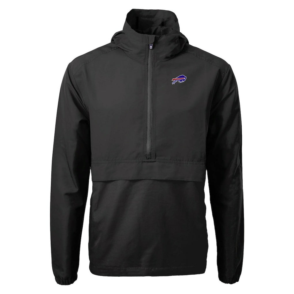 Buffalo Bills Cutter & Buck Charter Eco Recycled Anorak Half-Zip Jacket - Black - NFL