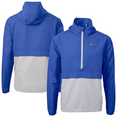 Buffalo Bills Cutter & Buck Charter Eco Recycled Anorak Half-Zip Jacket - Blue - NFL