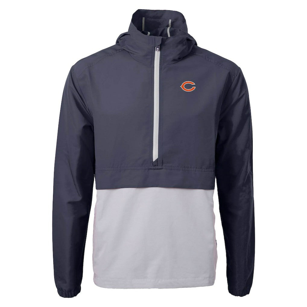 Chicago Bears Cutter & Buck Charter Eco Recycled Anorak Half-Zip Jacket - Blue - NFL