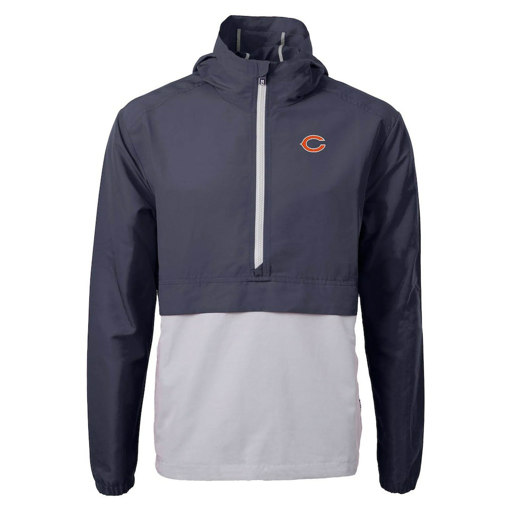 Chicago Bears Cutter & Buck Charter Eco Recycled Anorak Half-Zip Jacket - Blue - NFL