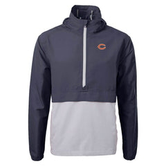 Chicago Bears Cutter & Buck Charter Eco Recycled Anorak Half-Zip Jacket - Blue - NFL