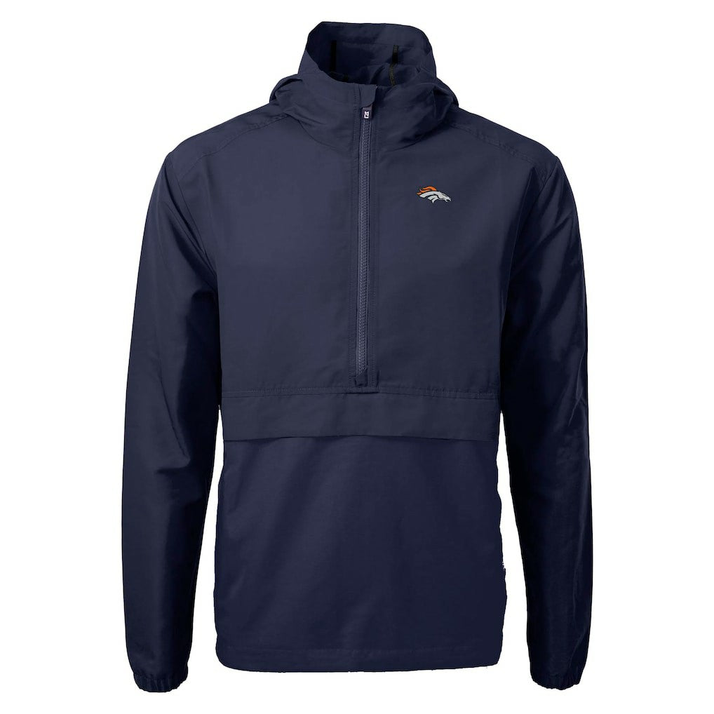 Denver Broncos Cutter & Buck Charter Eco Recycled Anorak Half-Zip Jacket - Blue - NFL