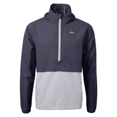 Denver Broncos Cutter & Buck Charter Eco Recycled Anorak Half-Zip Jacket - Blue - NFL
