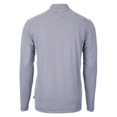 Buffalo Bills Cutter & Buck Virtue Eco Pique Micro Stripe Recycled Quarter-Zip Pullover Top - Navy/White - NFL