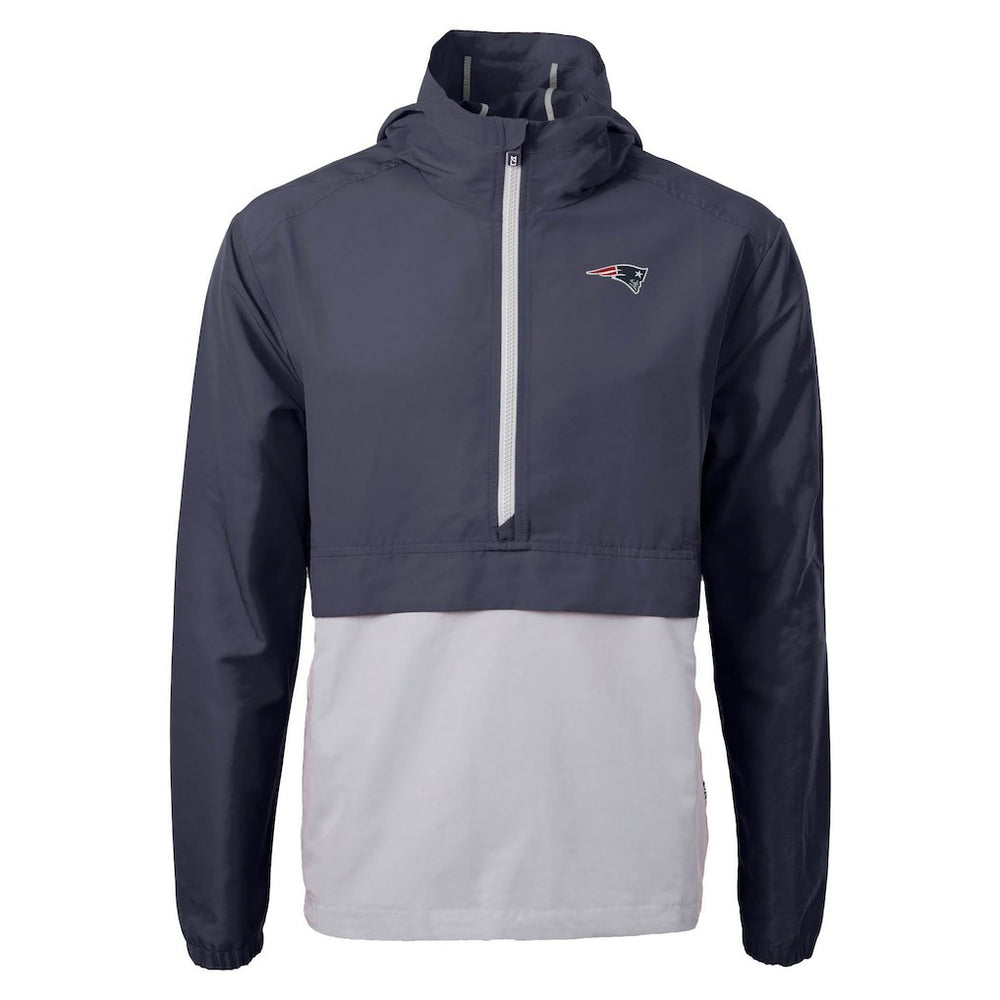 New England Patriots Cutter & Buck Charter Eco Recycled Anorak Half-Zip Jacket - Blue - NFL