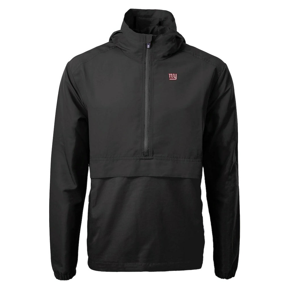 New York Giants Cutter & Buck Charter Eco Recycled Anorak Half-Zip Jacket - Black - NFL