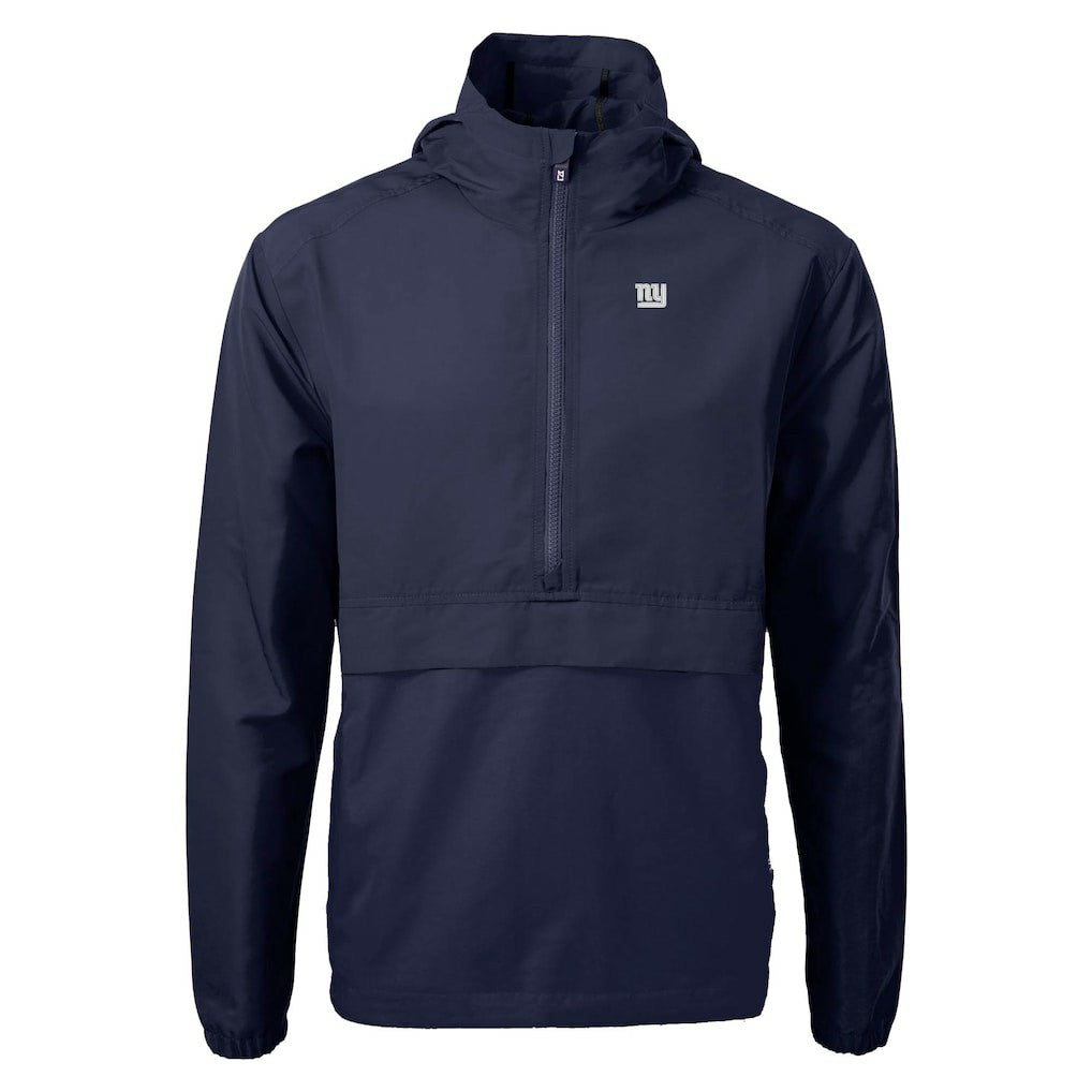 New York Giants Cutter & Buck Charter Eco Recycled Anorak Half-Zip Jacket - Blue - NFL