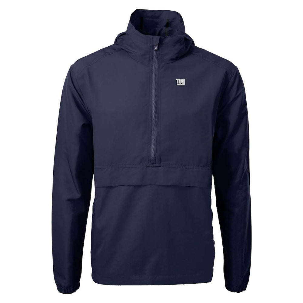 New York Giants Cutter & Buck Charter Eco Recycled Anorak Half-Zip Jacket - Blue - NFL