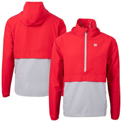 New York Giants Cutter & Buck Charter Eco Recycled Anorak Half-Zip Jacket - Red - NFL