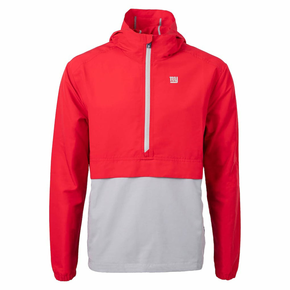 New York Giants Cutter & Buck Charter Eco Recycled Anorak Half-Zip Jacket - Red - NFL