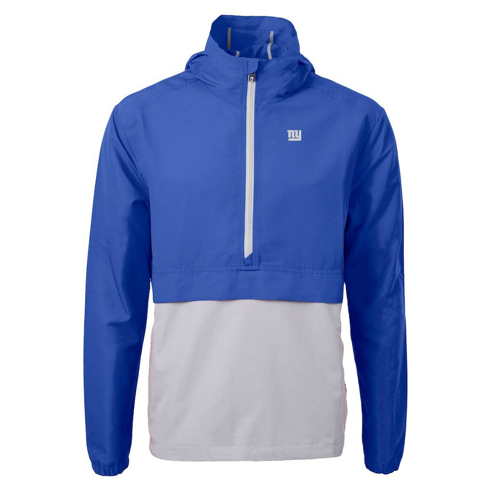 New York Giants Cutter & Buck Charter Eco Recycled Anorak Half-Zip Jacket - Blue - NFL
