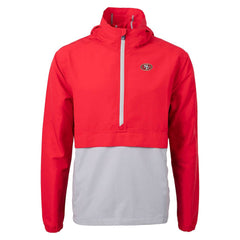 San Francisco 49ers Cutter & Buck Charter Eco Recycled Anorak Half-Zip Jacket - Red - NFL
