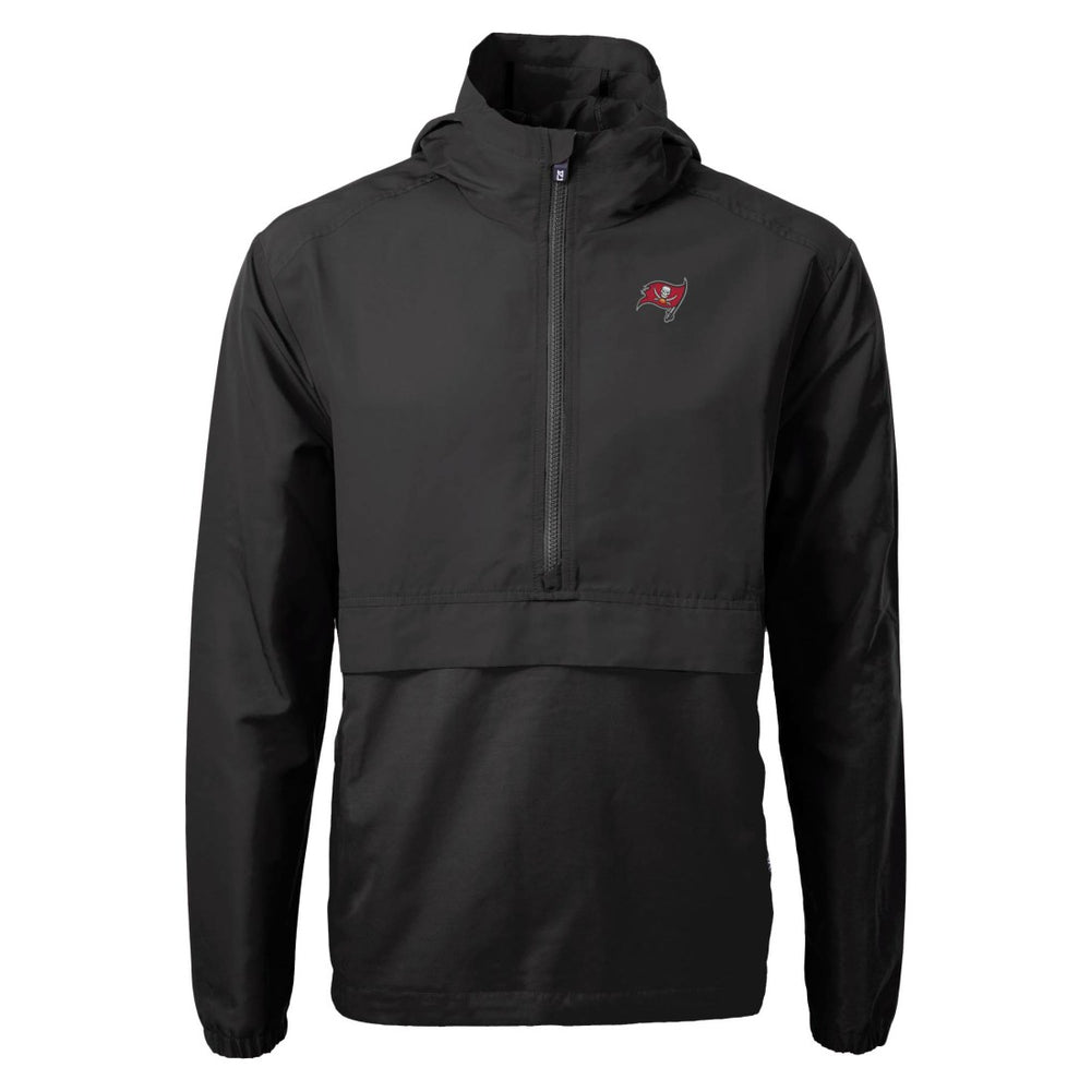 Tampa Bay Buccaneers Cutter & Buck Charter Eco Recycled Anorak Half-Zip Jacket - Black - NFL