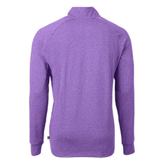 Minnesota Vikings Cutter & Buck Adapt Eco Knit Quarter-Zip Pullover Top - Heather Purple - NFL