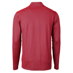Pittsburgh Steelers Cutter & Buck Virtue Eco Pique Micro Stripe Recycled Quarter-Zip Pullover Top - Red/Navy - NFL