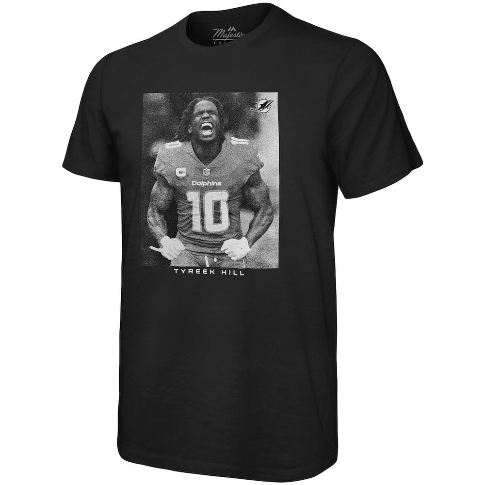 Tyreek Hill Miami Dolphins Majestic Threads Oversized Player Image T-Shirt - Black - NFL