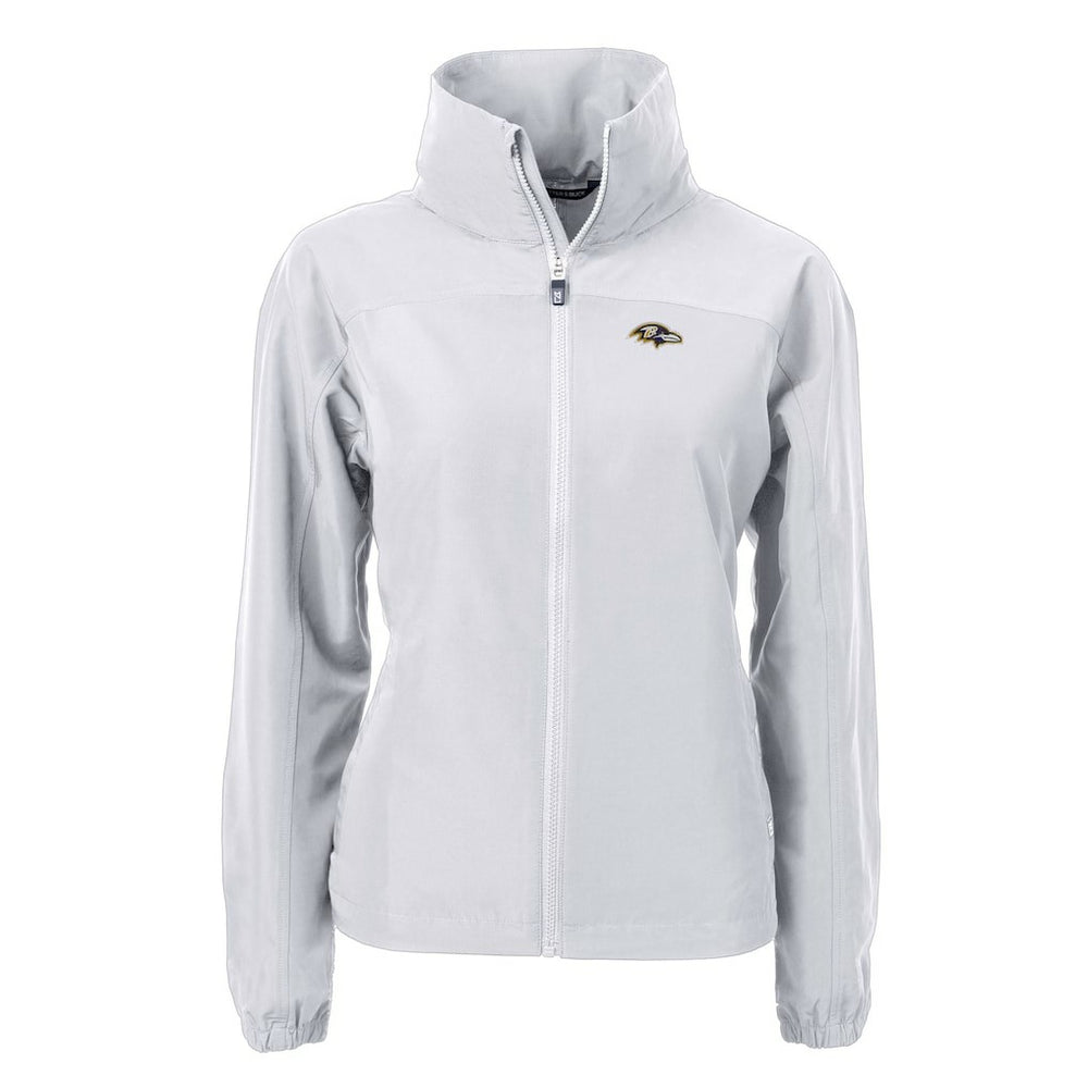 Baltimore Ravens Cutter & Buck Women's Charter Eco Recycled Full-Zip Jacket - Gray - NFL