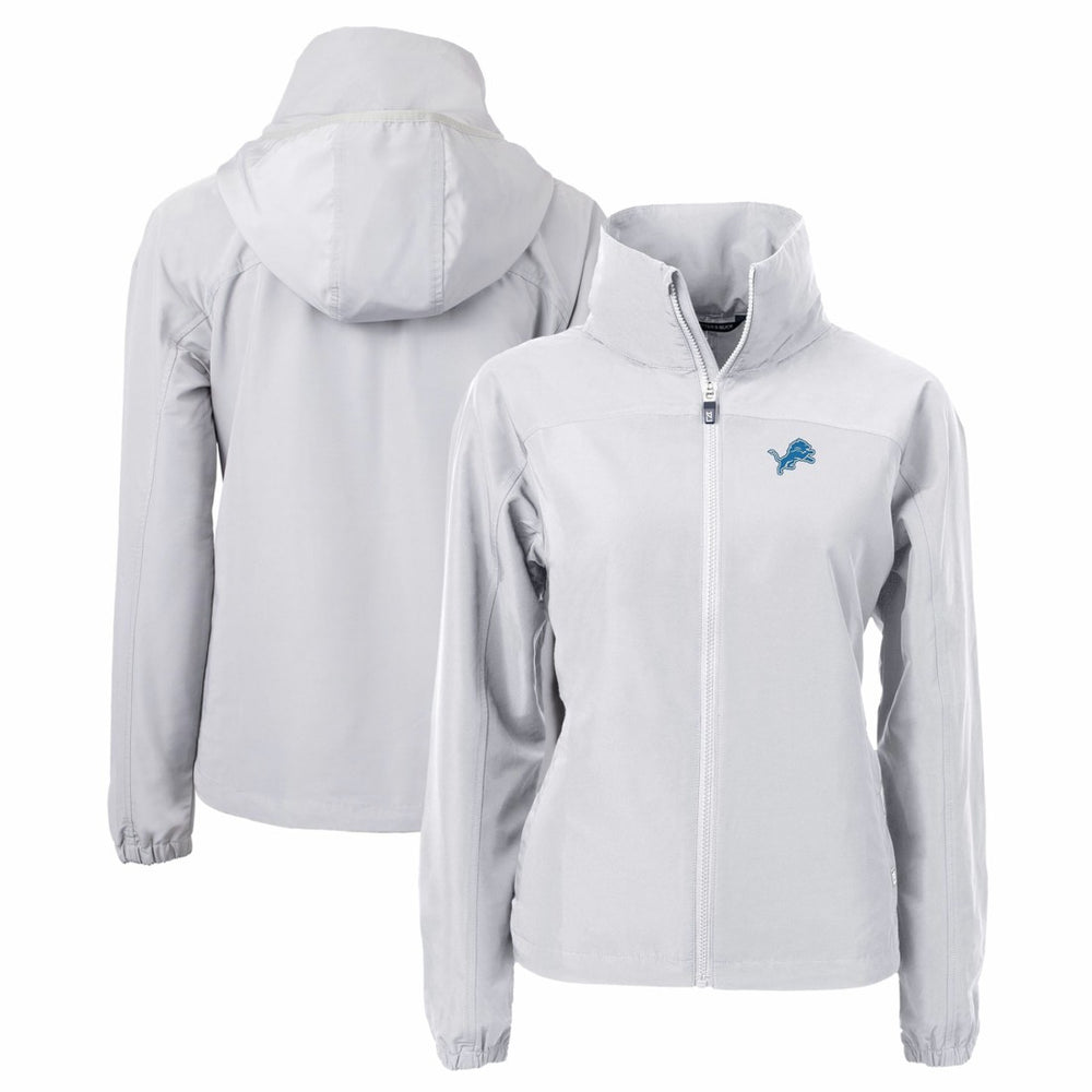 Detroit Lions Cutter & Buck Women's Charter Eco Recycled Full-Zip Jacket - Gray - NFL