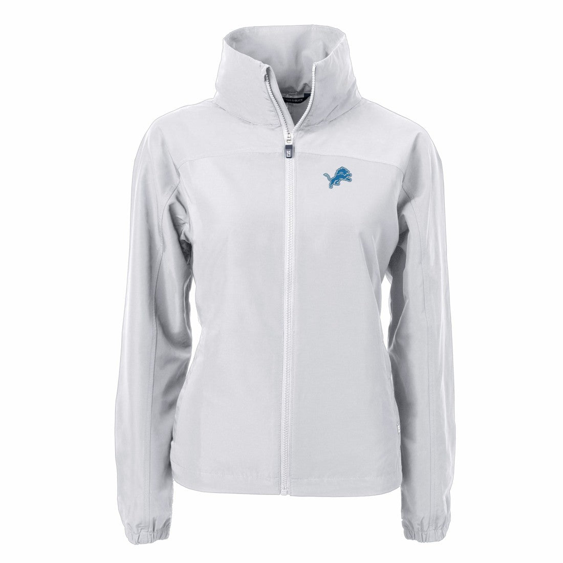 Detroit Lions Cutter & Buck Women's Charter Eco Recycled Full-Zip Jacket - Gray - NFL