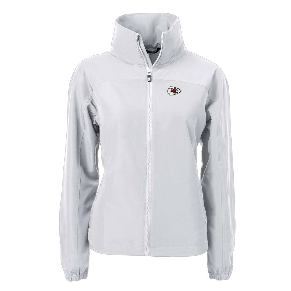Kansas City Chiefs Cutter & Buck Women's Charter Eco Recycled Full-Zip Jacket - Gray - NFL