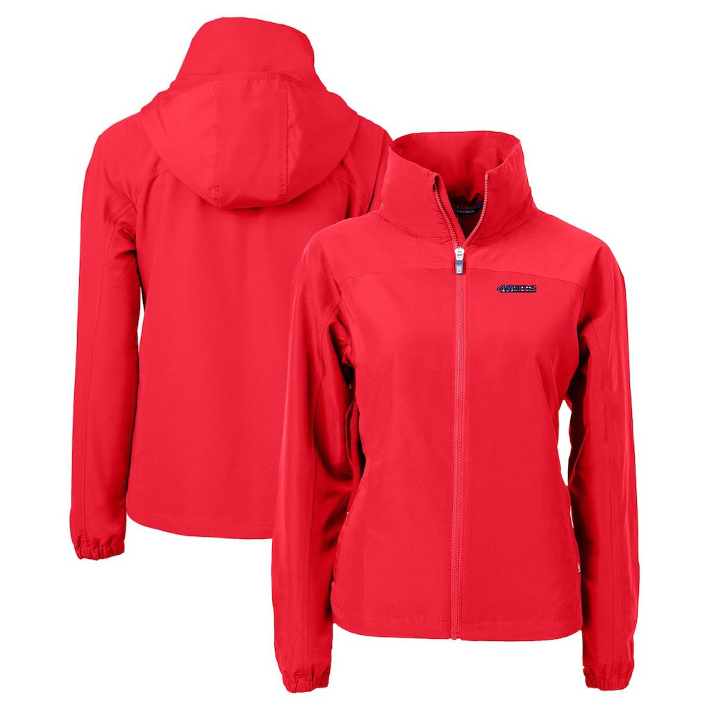 San Francisco 49ers Cutter & Buck Women's Charter Eco Recycled Full-Zip Jacket - Red - NFL