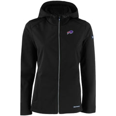 Buffalo Bills Cutter & Buck Women's Evoke Eco Softshell Recycled Full-Zip Hooded Jacket - Black - NFL