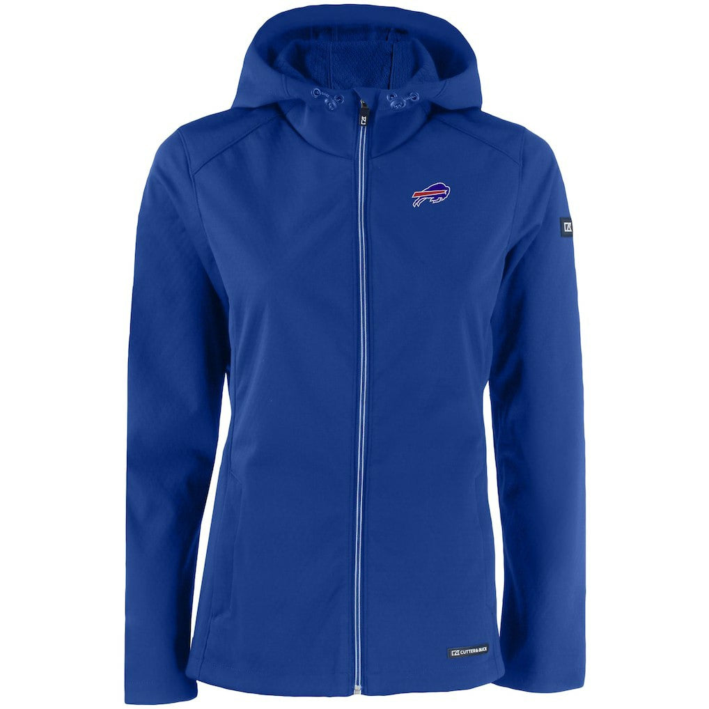 Buffalo Bills Cutter & Buck Women's Evoke Eco Softshell Recycled Full-Zip Hooded Jacket - Royal - NFL
