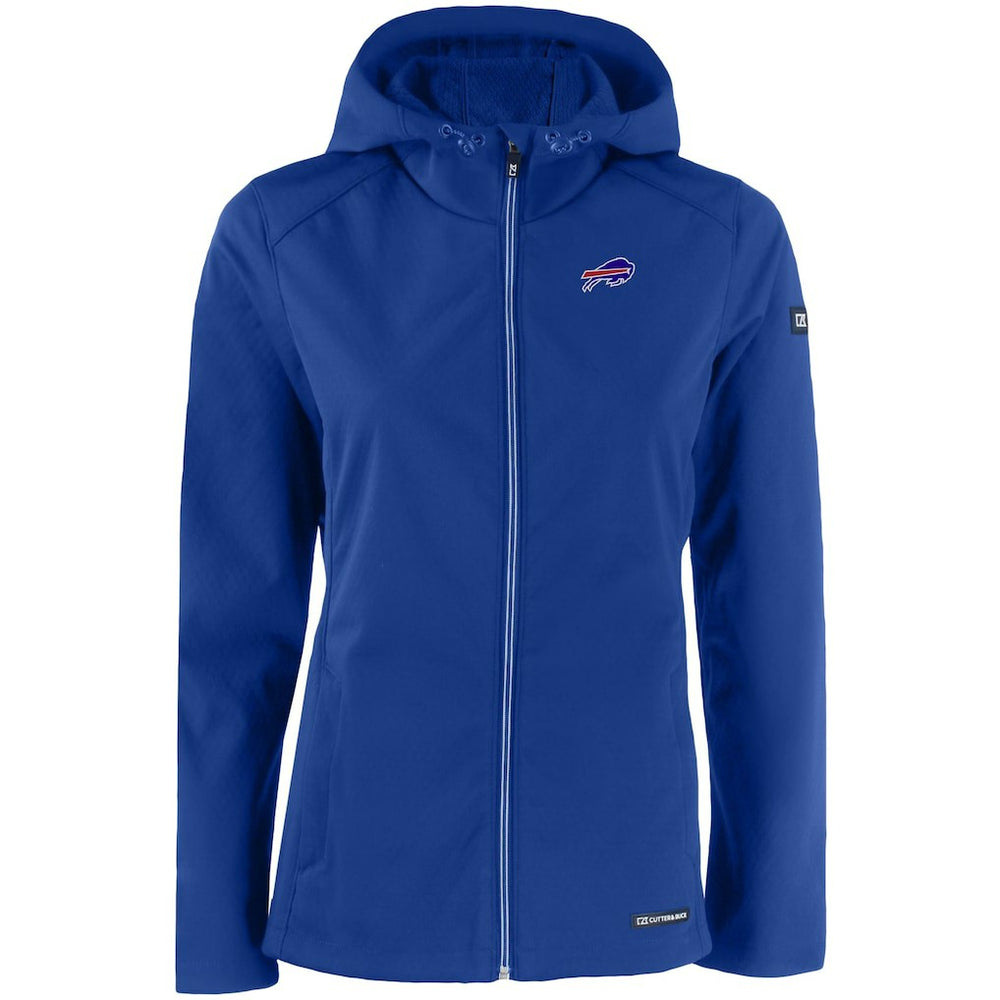 Buffalo Bills Cutter & Buck Women's Evoke Eco Softshell Recycled Full-Zip Hooded Jacket - Royal - NFL