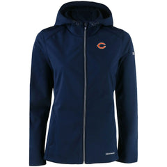 Chicago Bears Cutter & Buck Women's Evoke Eco Softshell Recycled Full-Zip Hooded Jacket - Navy - NFL