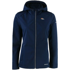 Denver Broncos Cutter & Buck Women's Evoke Eco Softshell Recycled Full-Zip Hooded Jacket - Navy - NFL