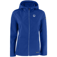 Indianapolis Colts Cutter & Buck Women's Evoke Eco Softshell Recycled Full-Zip Hooded Jacket - Royal - NFL