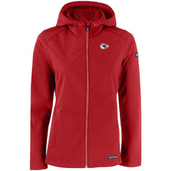 Kansas City Chiefs Cutter & Buck Women's Evoke Eco Softshell Recycled Full-Zip Hooded Jacket - Red - NFL