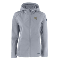New Orleans Saints Cutter & Buck Women's Evoke Eco Softshell Recycled Full-Zip Hooded Jacket - Gray - NFL
