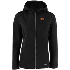 Washington Commanders Cutter & Buck Women's Evoke Eco Softshell Recycled Full-Zip Hooded Jacket - Black - NFL