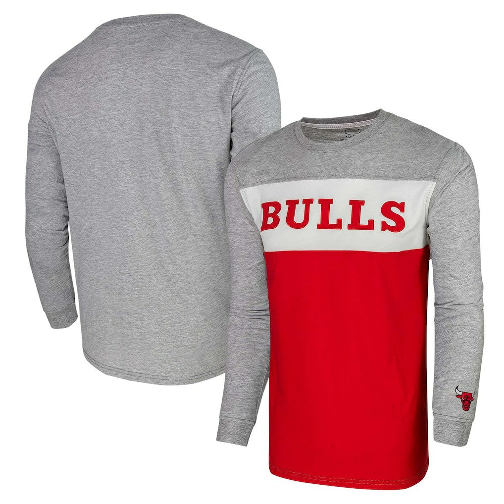 Chicago Bulls Unisex Loge Long Sleeve T-Shirt Heather Gray