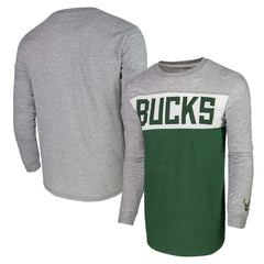 Milwaukee Bucks Unisex Loge Long Sleeve T-Shirt Heather Gray