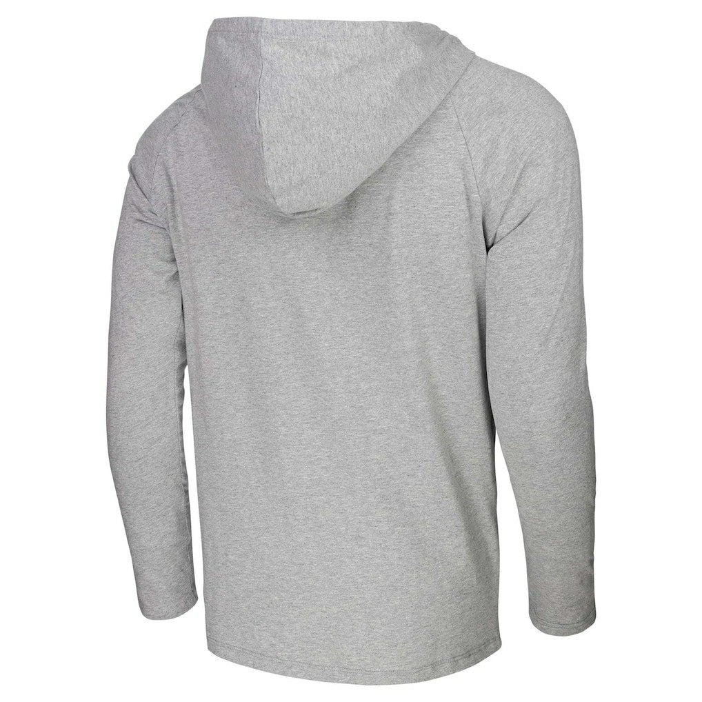 Golden State Warriors Stadium Essentials Atrium Raglan Long Sleeve Hoodie T-Shirt Heather Gray