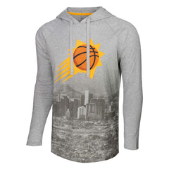 Phoenix Suns Stadium Essentials Atrium Raglan Long Sleeve Hoodie T-Shirt Heather Gray