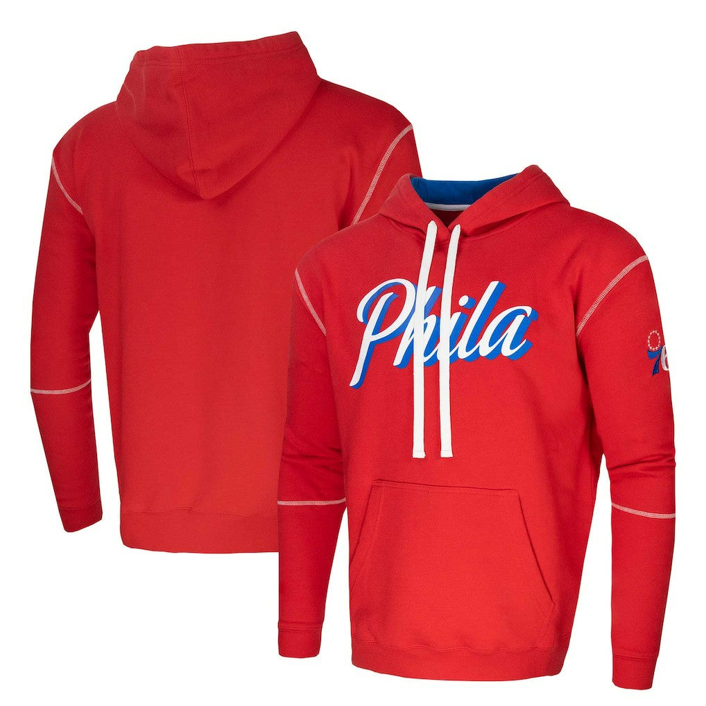 Philadelphia 76ers Stadium Essentials Monument Pullover Hoodie Red