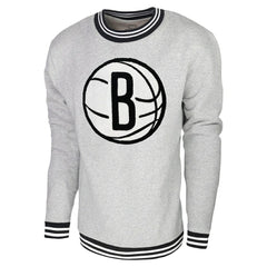 Brooklyn Nets Stadium Essentials Club Level Pullover Sweatshirt Heather Gray