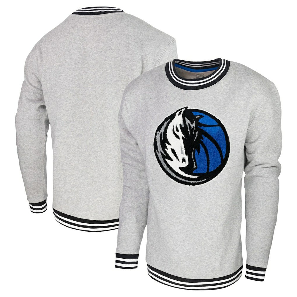 Dallas Mavericks Stadium Essentials Club Level Pullover Sweatshirt Heather Gray
