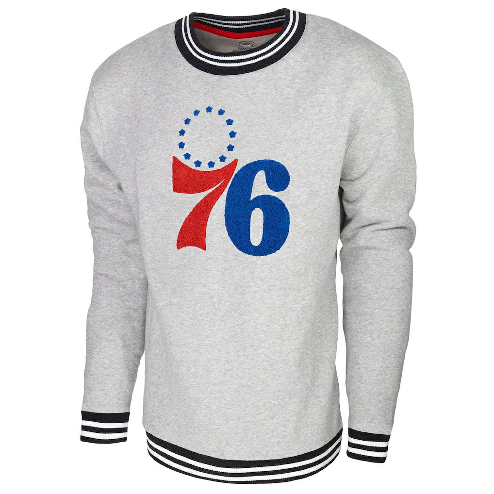 Philadelphia 76ers Stadium Essentials Club Level Pullover Sweatshirt Heather Gray