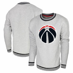 Washington Wizards Stadium Essentials Club Level Pullover Sweatshirt Heather Gray