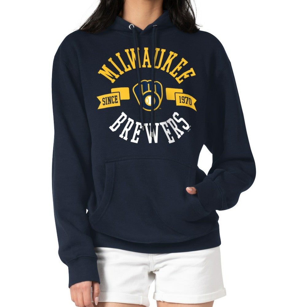 Milwaukee Brewers G-III 4Her by Carl Banks Women's City Graphic Pullover Hoodie Outlet