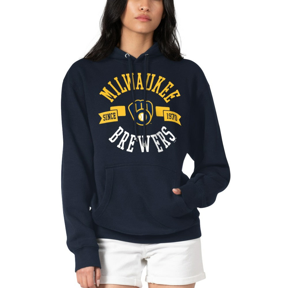 Milwaukee Brewers G-III 4Her by Carl Banks Women's City Graphic Pullover Hoodie Outlet