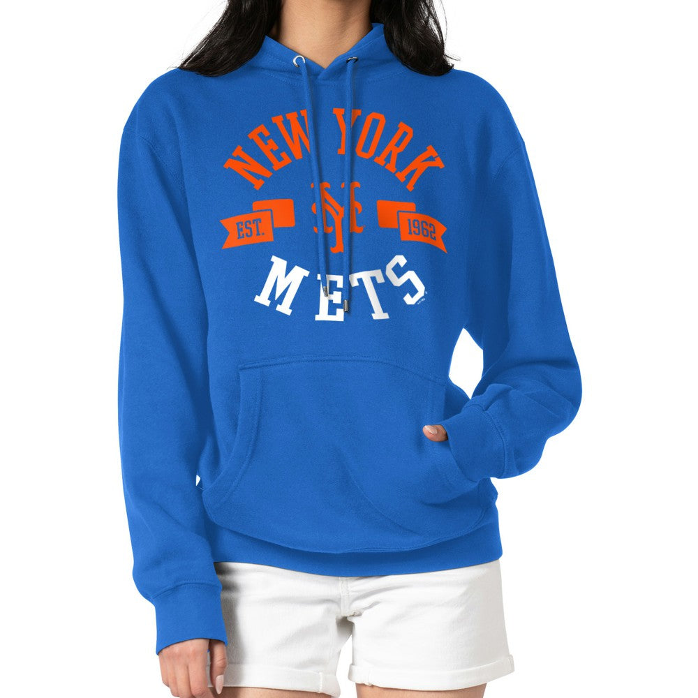 New York Mets G-III 4Her by Carl Banks Women's City Graphic Pullover Hoodie Online